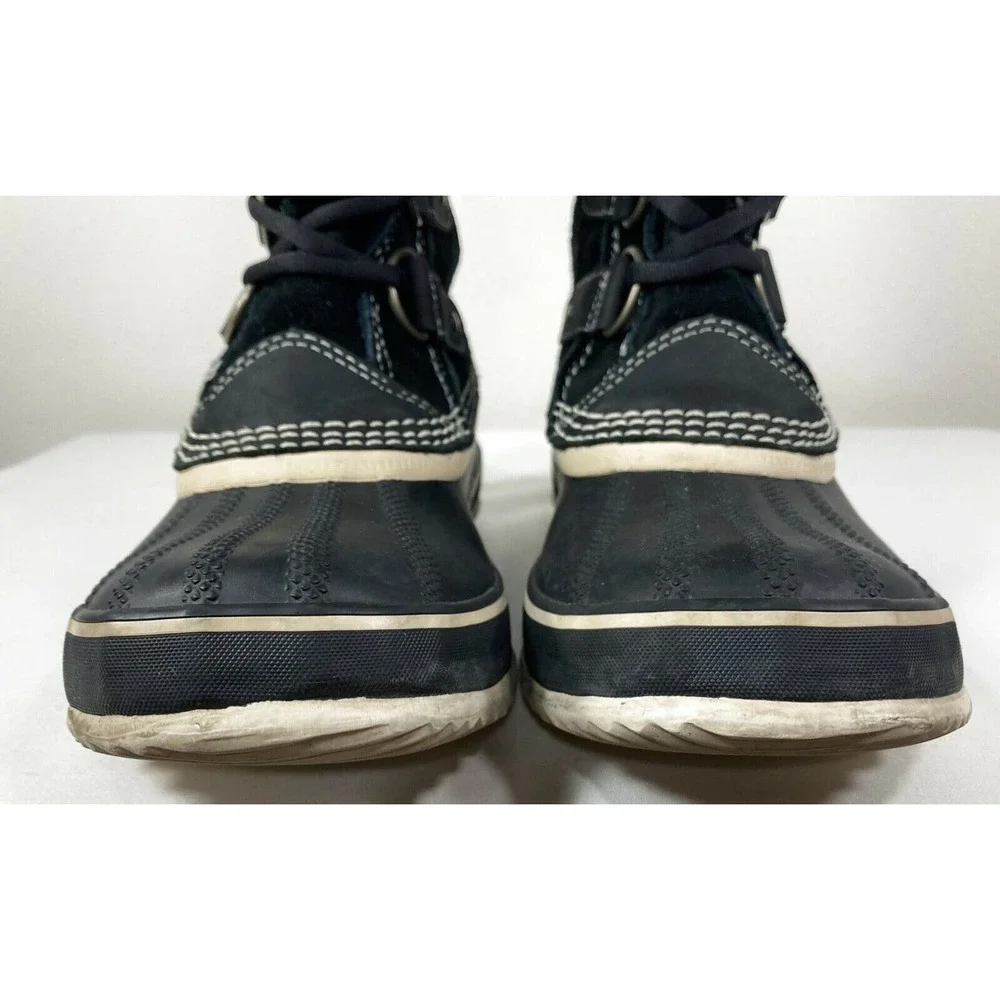 Sorel Joan of Artic Winter Black Waterproof Boots Suede Fur Snow Shoe US 6 EU 37 - Picture 8 of 12
